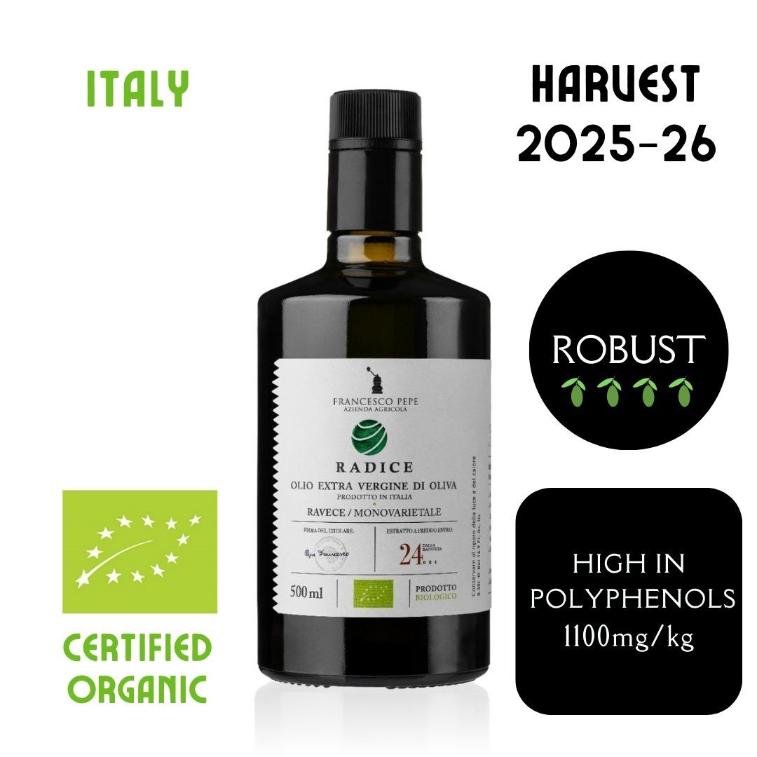 Radice Organic Extra Virgin Olive Oil 1050mg/kg | Francesco Pepe